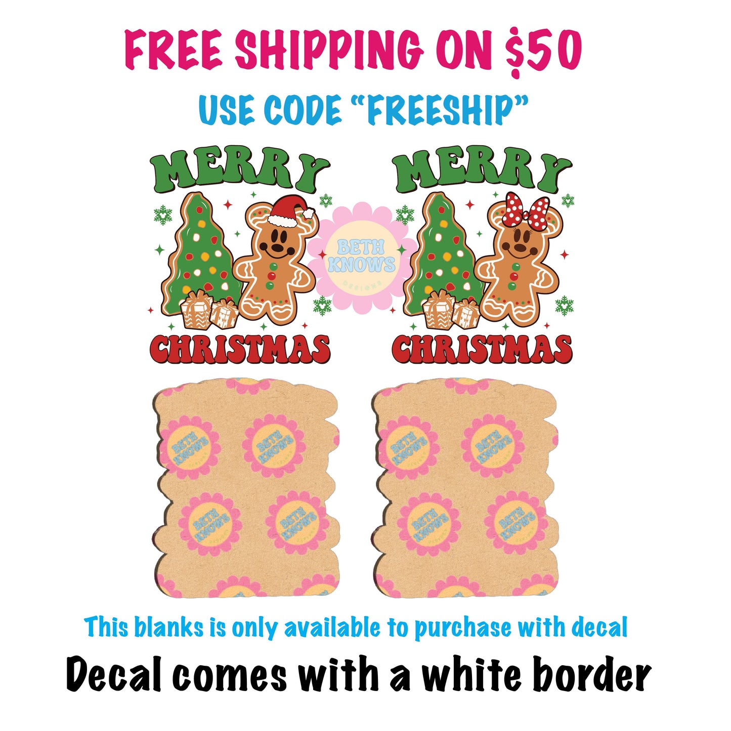 gingerbread Badge Reel Acrylic Blank
