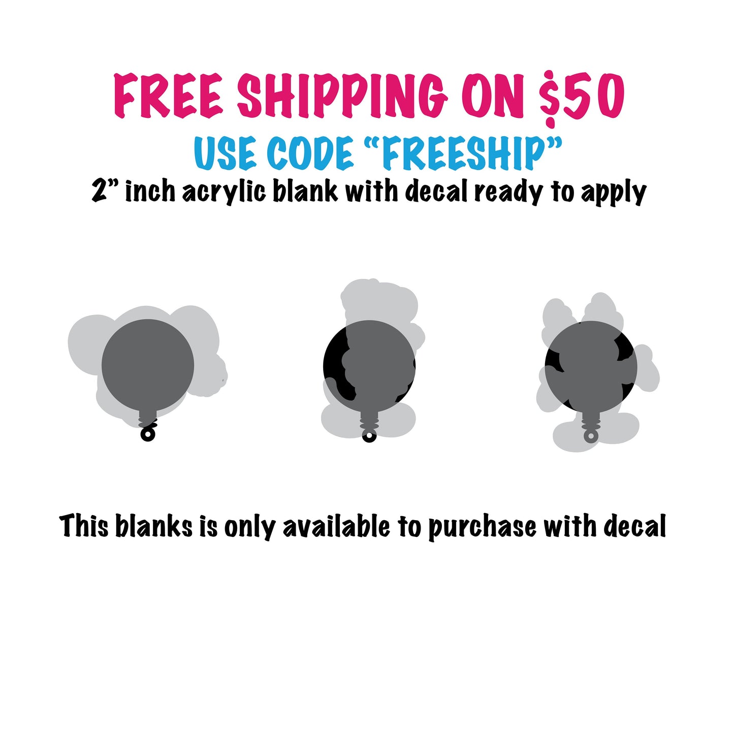 reindeer mouse acrylic blank for badge reel