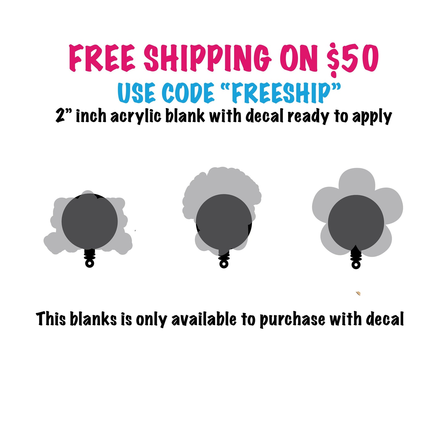 Groovy spooky Acrylic blank for badge reel,Acrylic shapes