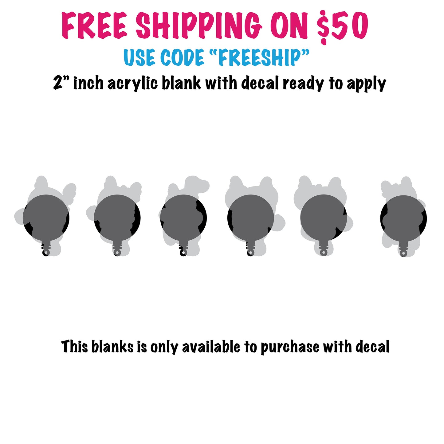 xmas raindeer friends Acrylic Blanks for badge reels