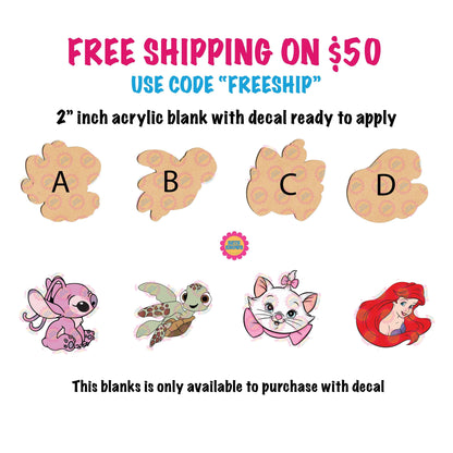 Cute characters acrylic blanks for badge reels