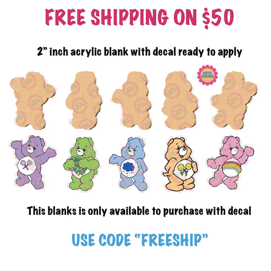 Cute Bears Acrylic blanks with decal