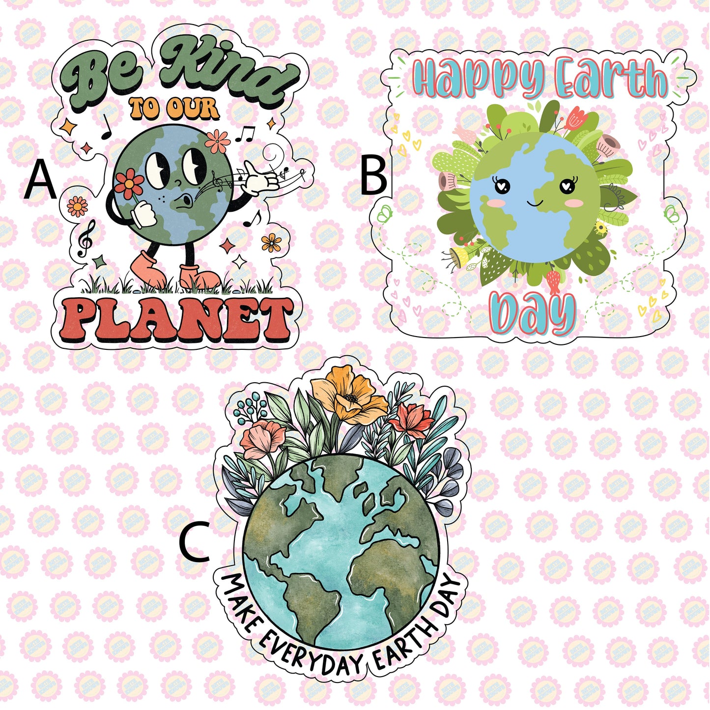 Earth Day acrylic blank for badge reels,