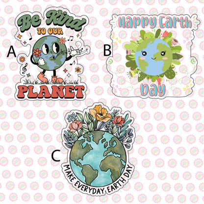 Earth Day acrylic blank for badge reels,